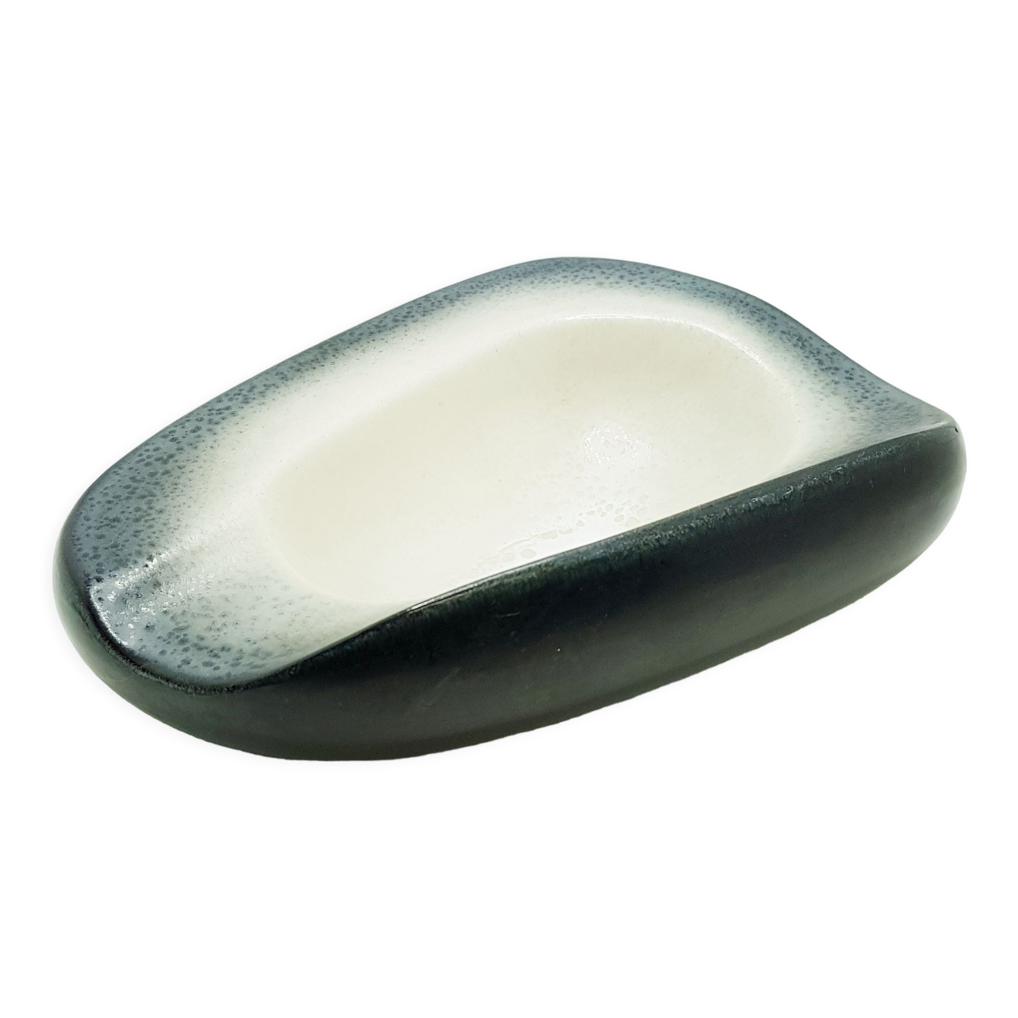 Mid century enameled ceramic ashtray