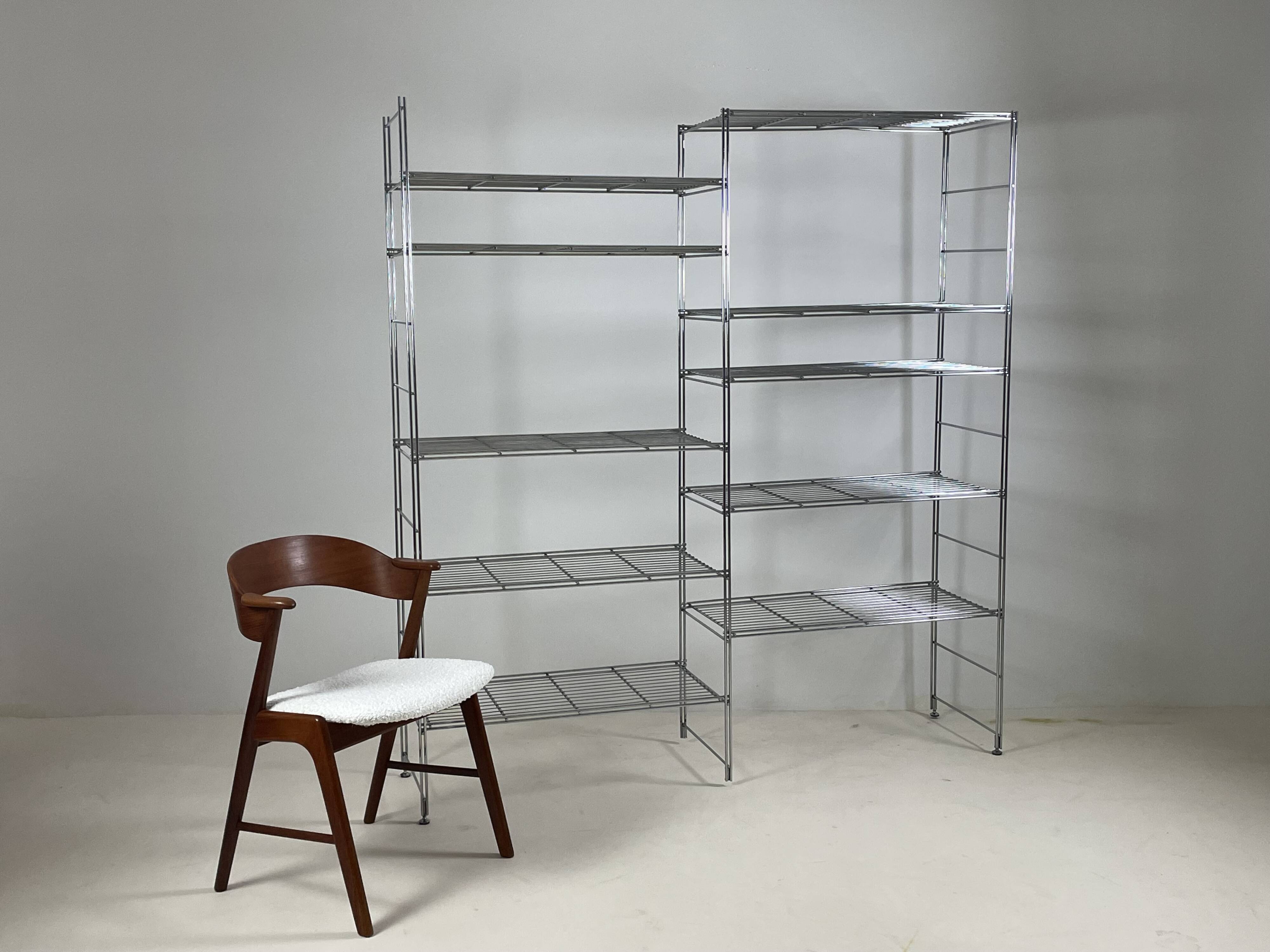 Modular metal shelving unit by Niels Gammelgaard, 1980s
