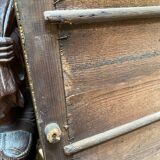 Miroir ancien bois et stuc doré