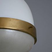 Large Artemide Delta ceiling light - 1960s - Sergio Mazza - Brass and glass