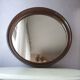 Mirror brown round plexiglass 70s 35cm