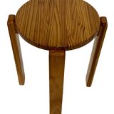 Mid century pinewood stool, 1960s minimalistic design