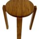 Mid century pinewood stool, 1960s minimalistic design