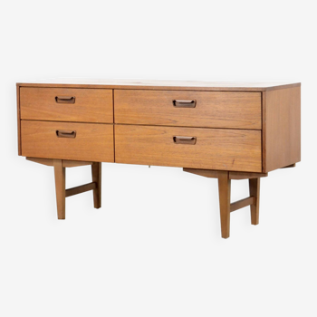 Buffet/commode en teck du milieu du siècle. Vintage moderne/rétro/scandinave.