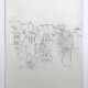 Ink on paper signed by Abdelkader GUERMAZ, Place Georges Pompidou, circa 1977