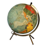 TARIDE glass luminous terrestrial globe 1966
