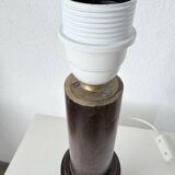 1940s Art Deco oak desk lamp