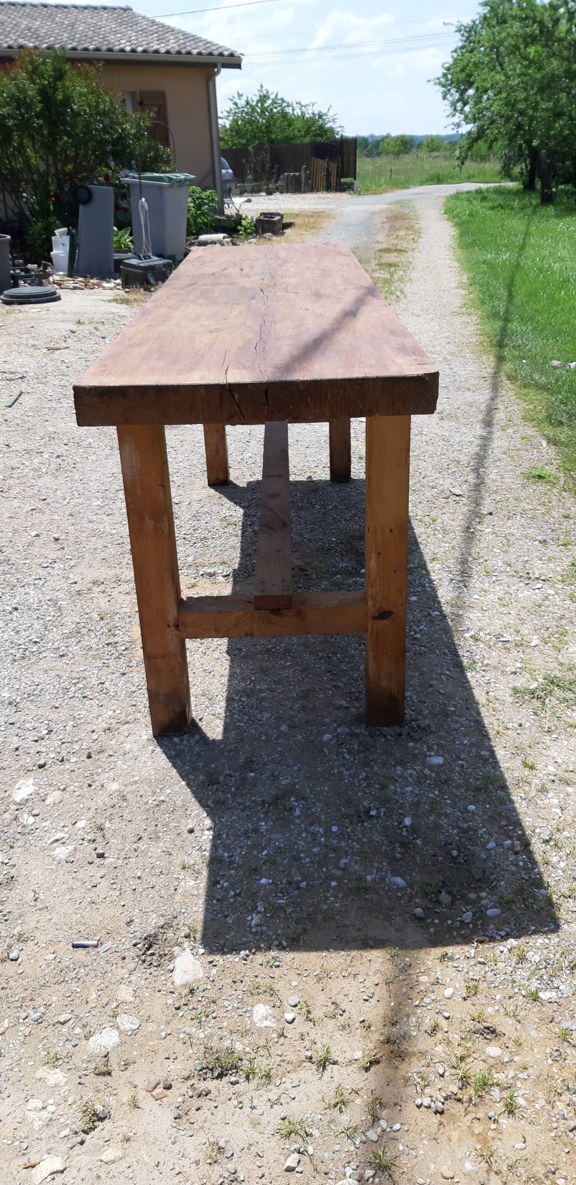 Wooden workbench with 1 drawer
