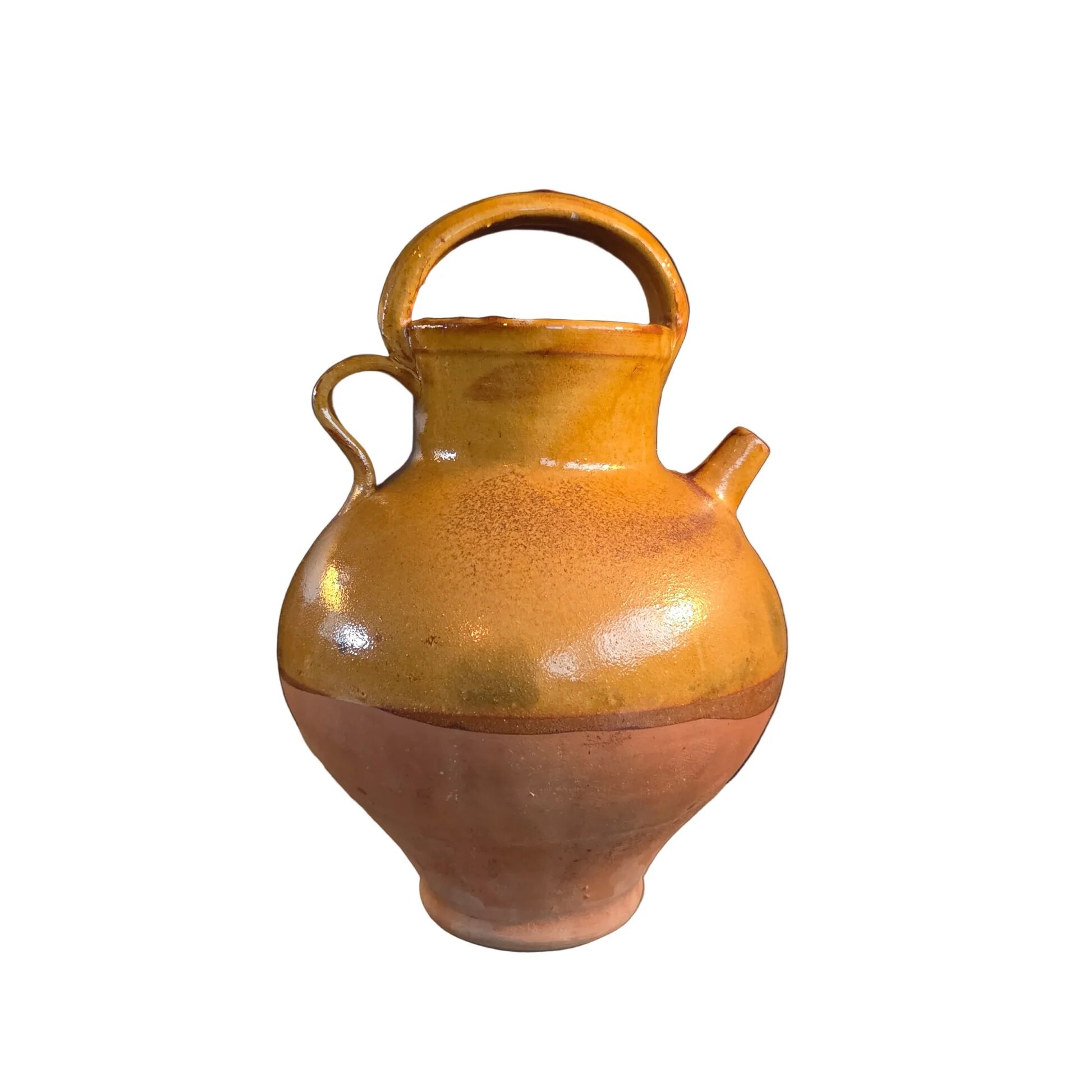 Ancient jar in glazed terracotta