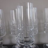 12 crystal champagne flutes