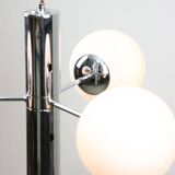 Vintage Italian Chrome and Opaline Chandelier