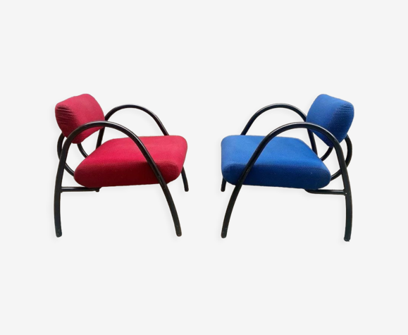 Pair of Italian armchairs circa 1980