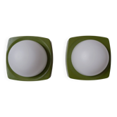 Ensemble de 2 lampes de plafond Herda, années 1970
