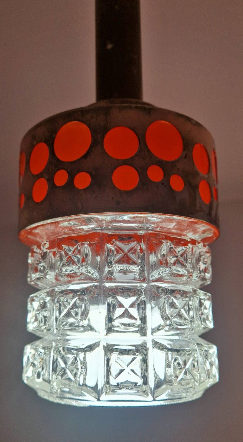 Raak glass and metal suspension 1970