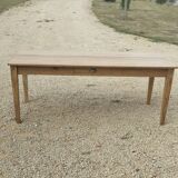 Rustic farmhouse table in solid oak with antique patina finish 200 x 90