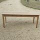 Rustic farmhouse table in solid oak with antique patina finish 200 x 90