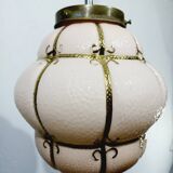 Pink Blown Glass Pendant Light