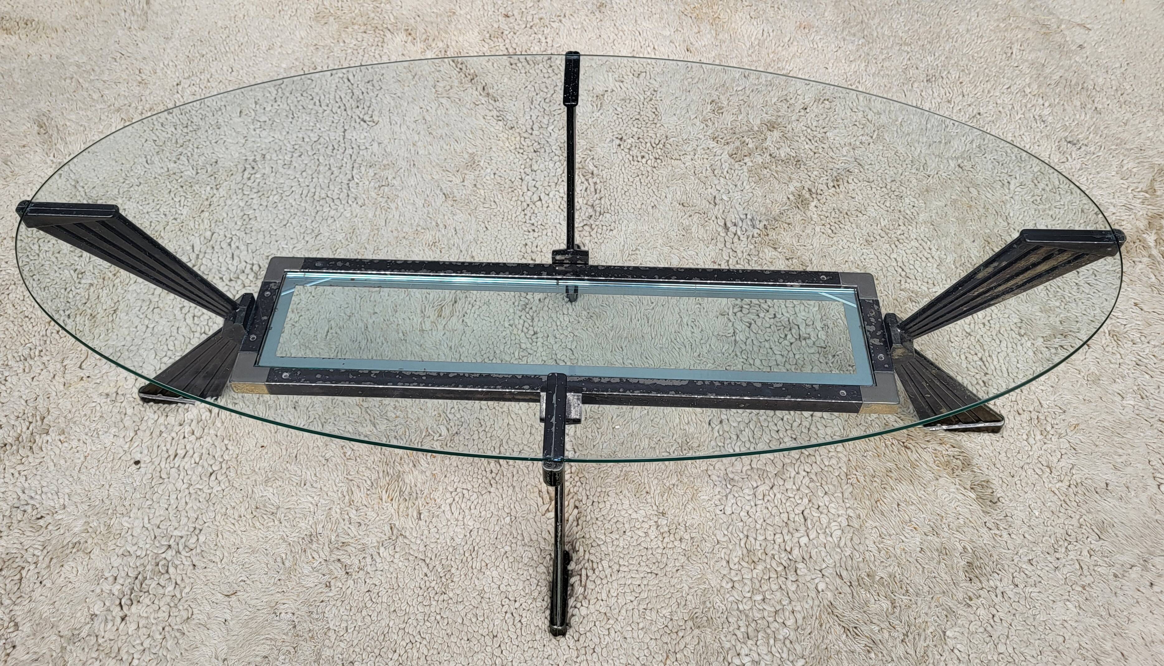 Art Deco oval coffee table 1940