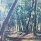Tableau HST "Sous bois animé" Post impressionniste signé (XIX°/XX°)