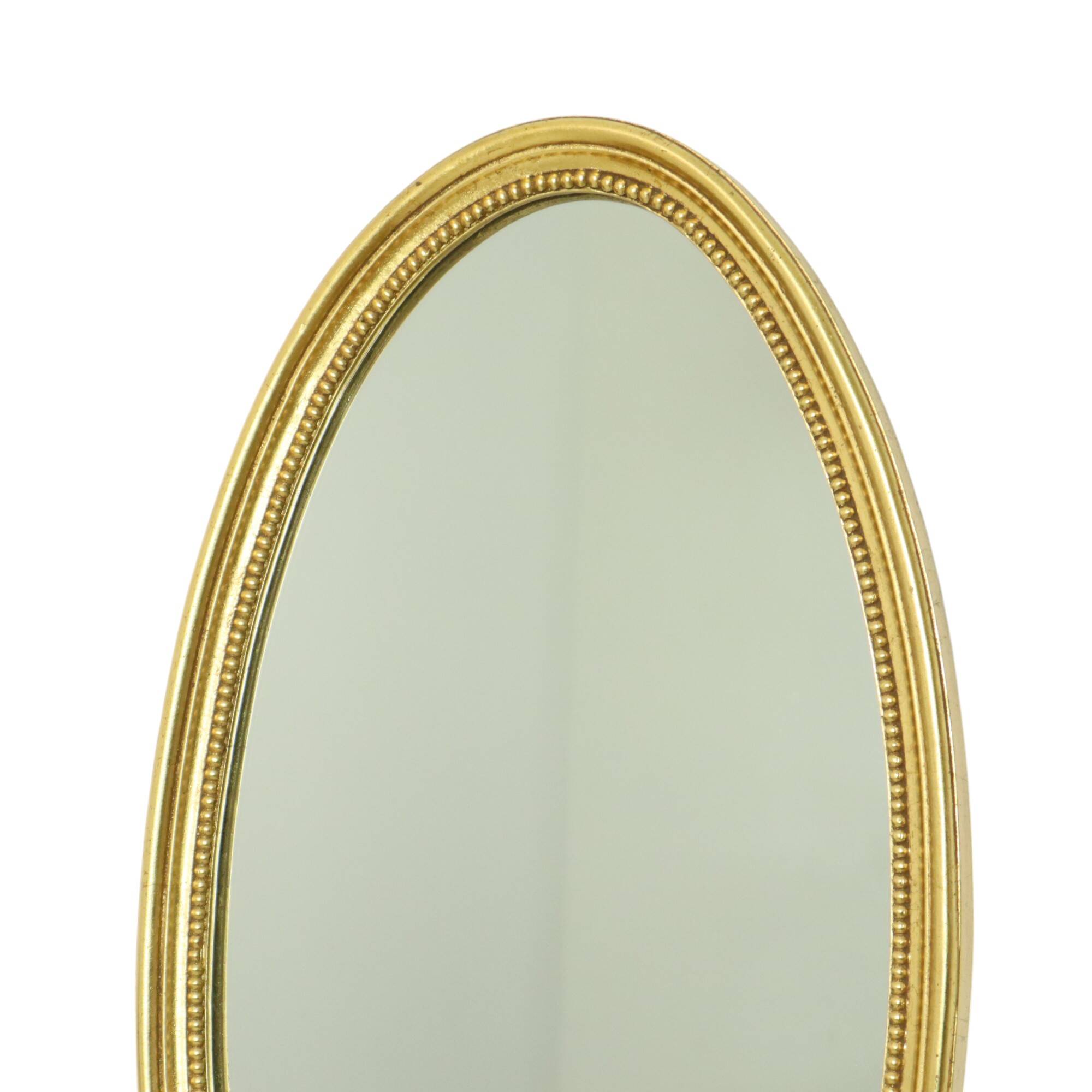 Large Oval Gold Mirror Hollywood Regency Style 70cm