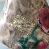Ceramic pitcher with handle, stamped Poët Laval, "Aigrette" model