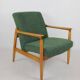 Green Boucle GFM-64 Armchair attributed to Edmund Homa, 1970s