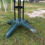 Two metal garden tables make up
