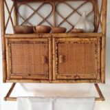 Shelf wall vintage rattan