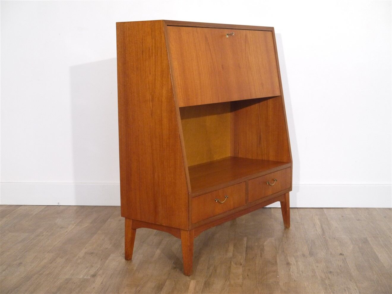 Meuble bibliotheque vintage scandinave en teck 1960