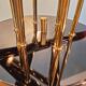 Vintage ceiling light in smoked chrome metal, Sciolari, 1970s