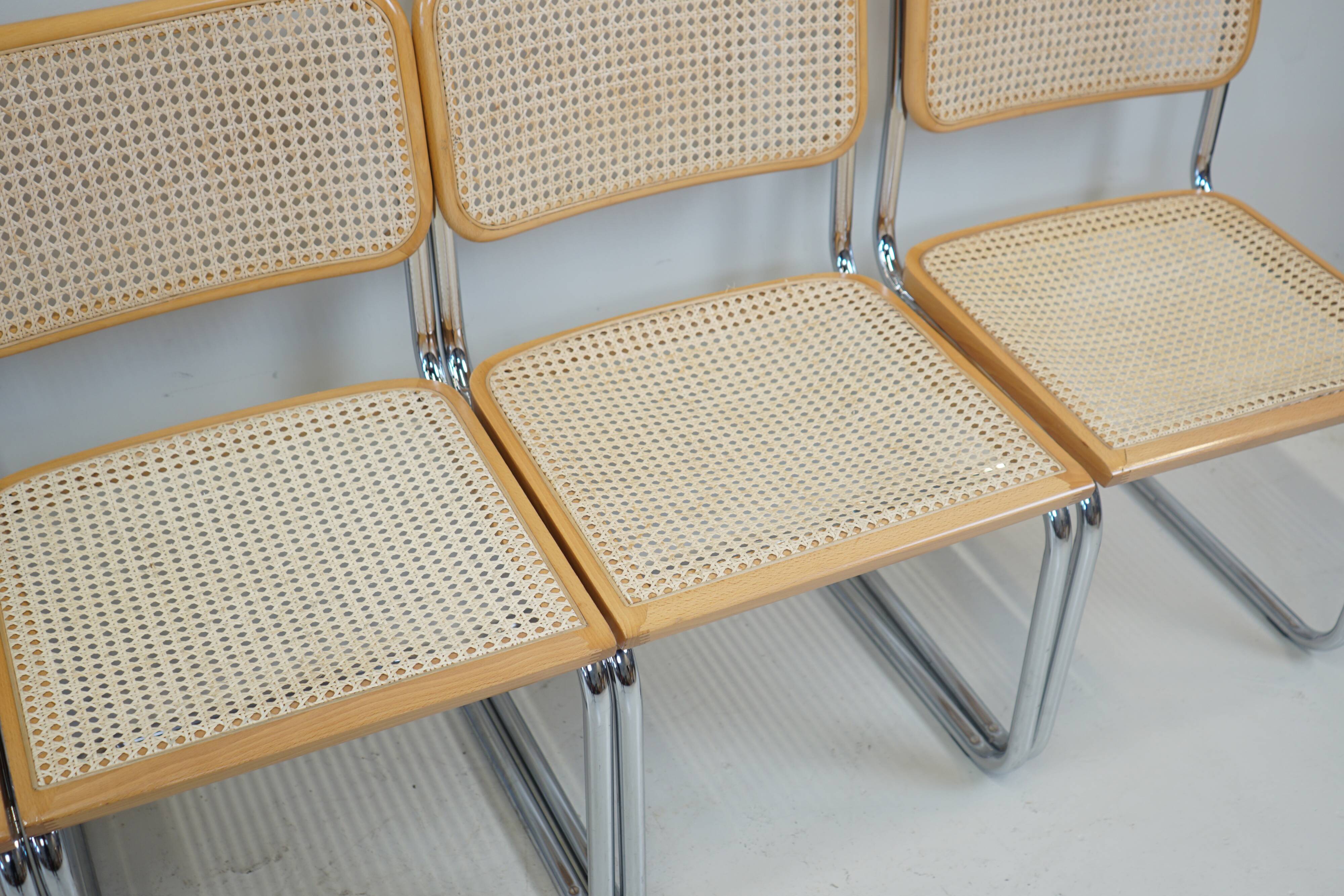 Set of 6 Cesca B32 Chairs – Bauhaus design inspired by Marcel Breuer