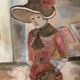 Large Framed Watercolor - An Elegant Woman - Signed 1900s