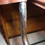 Set of 6 brown leather armchairs