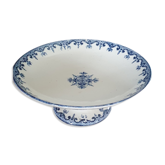 19th-century Rouen earthenware compotier