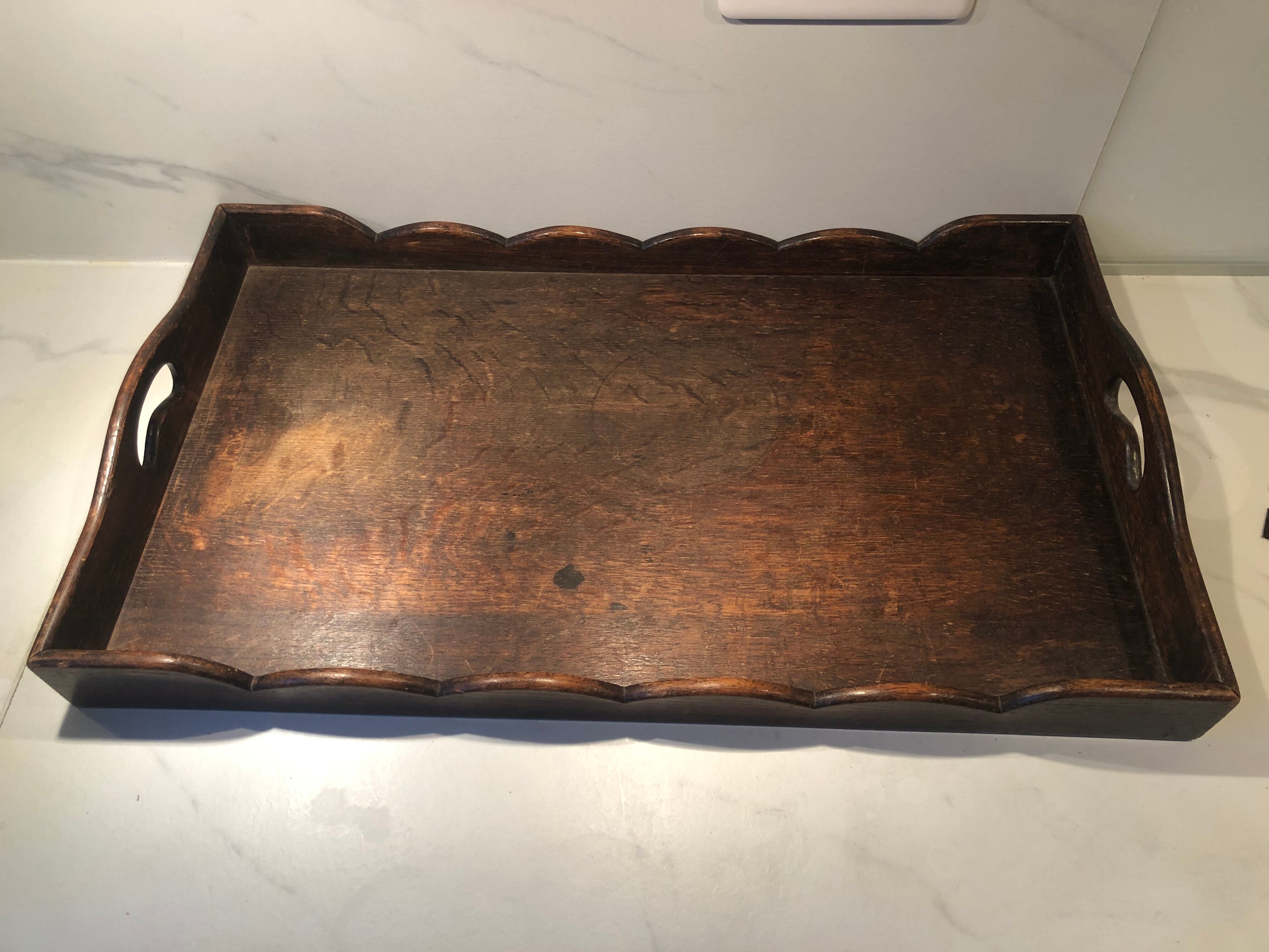 Old wooden tray