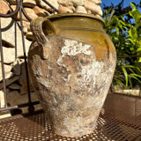Ancient terracotta pottery jar