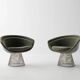 Set of 2 Platner lounge chairs by Warren Platner for Knoll