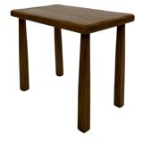 Vintage Set of 3 brutalist oak side or nesting tables 1970s