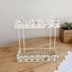 Vintage ivory patinated metal wall shelf