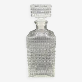 Whiskey decanter pitcher bottle square cap diamond decor,