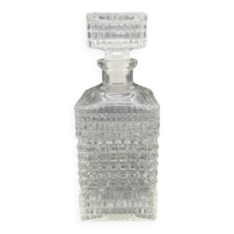 Whiskey decanter pitcher bottle square cap diamond decor,