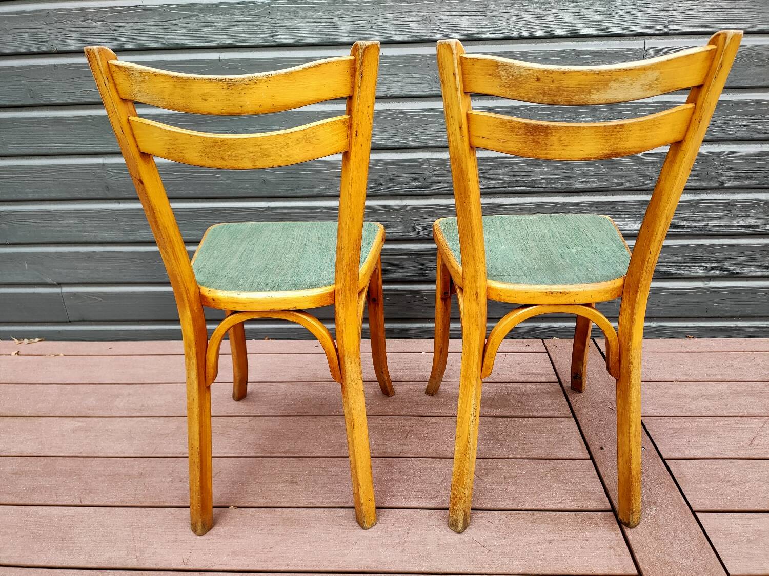 Pair of Baumann bistro chairs