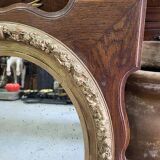 Wooden and gilded mirror with medallion center n°3