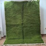 Modern Moroccan rug in green wool