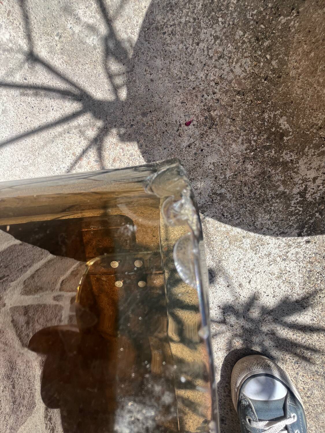 Plexiglass coffee table