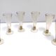 Set of Six Amber Murano Drinking Glasses by Vittorio Zecchin, Italy