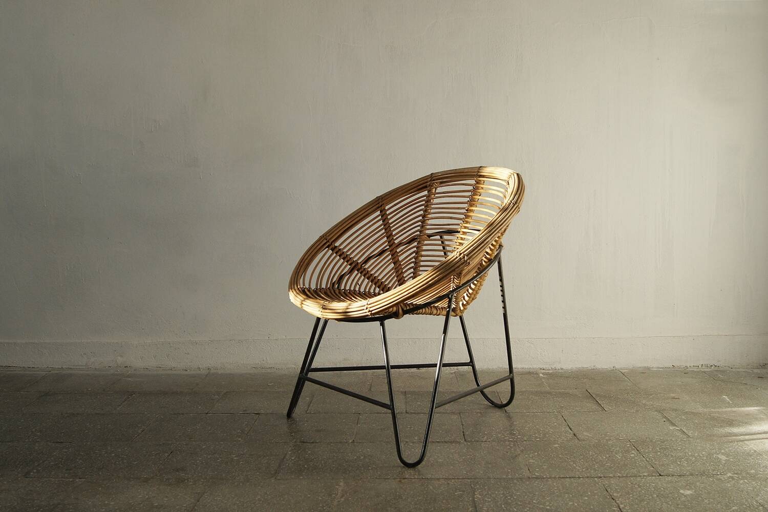 Vintage Wicker Side Chair