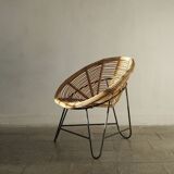 Vintage Wicker Side Chair