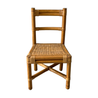 Children's chair in bamboo and rattan