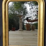 Miroir Louis Philippe doré à la feuille, XIXème, 68 x 91 cm